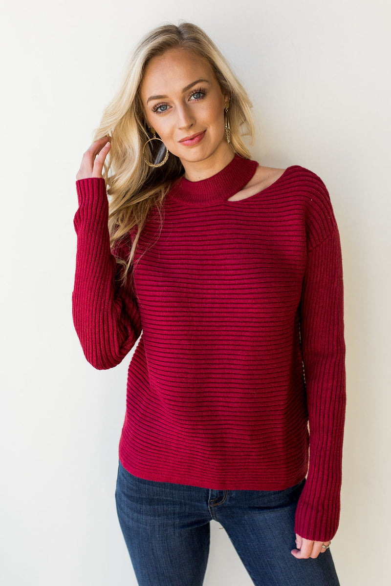 mode, Heather slit sweater