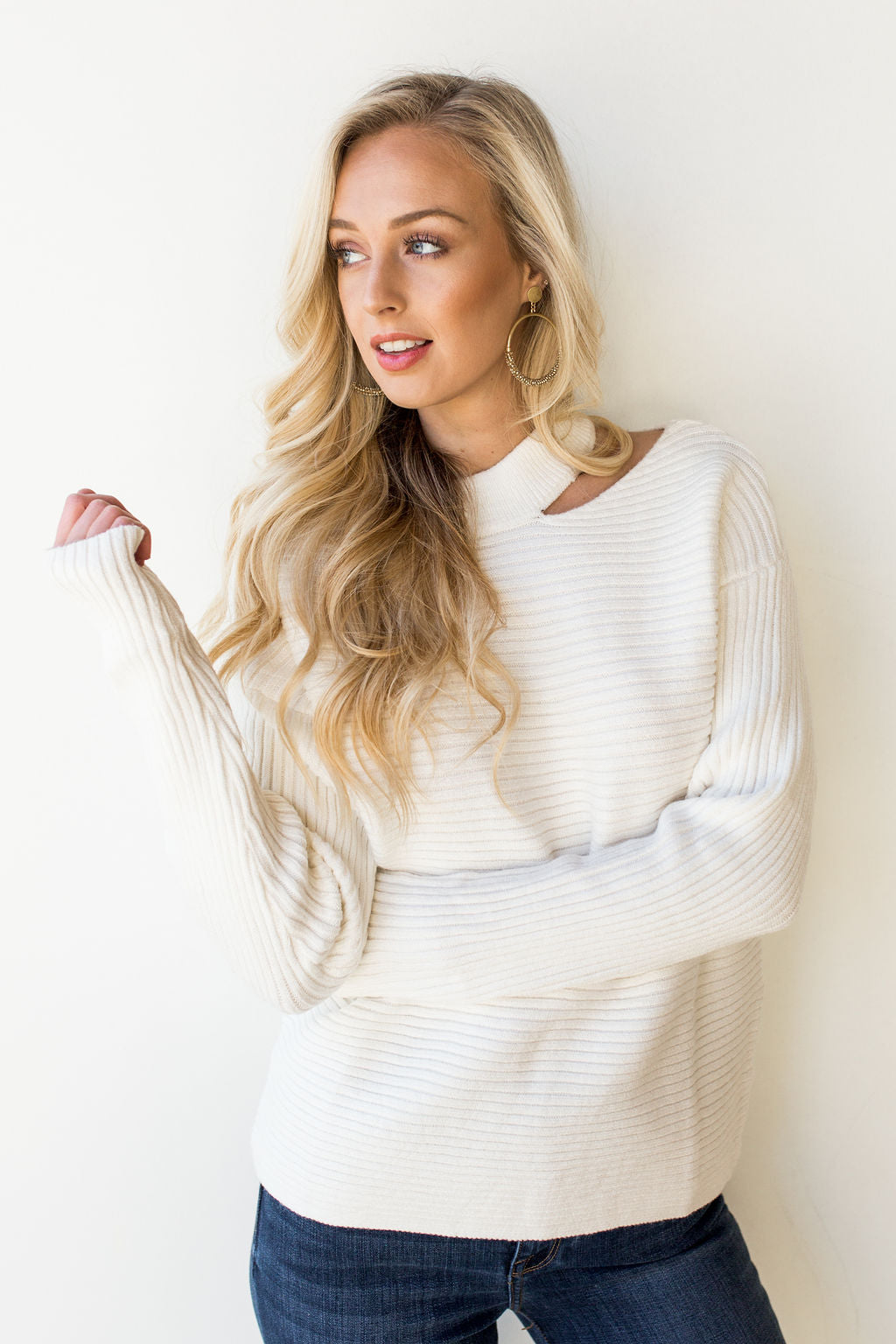 mode, Heather slit sweater