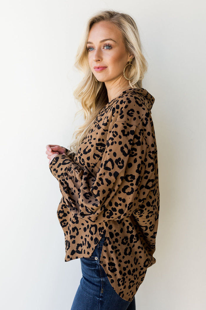 mode, wild one printed blouse