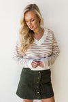 mode, open heart v neck sweater