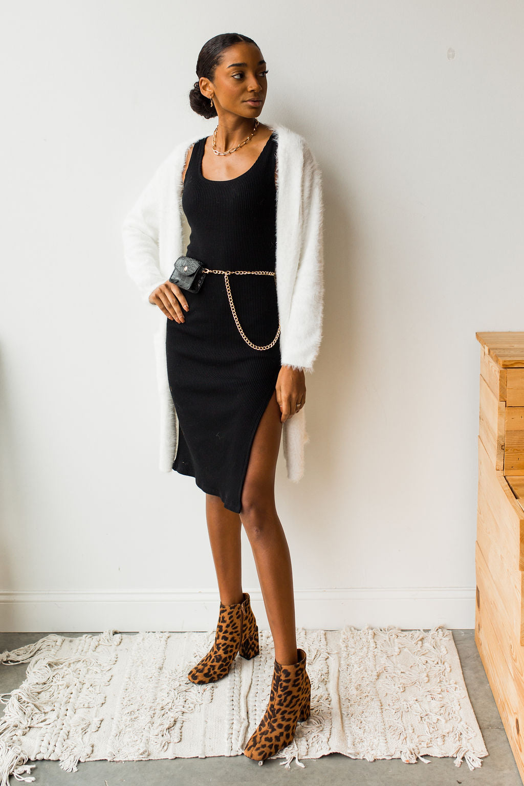 mode, fresh snowfall long cardi