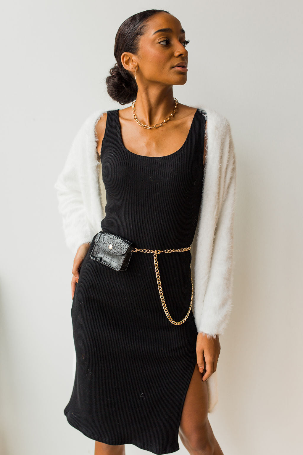 mode, fresh snowfall long cardi