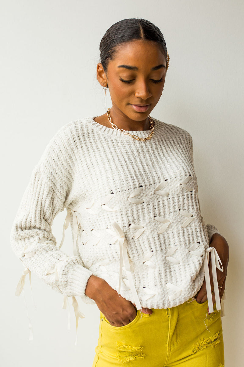 mode, ribbon dancer sweater