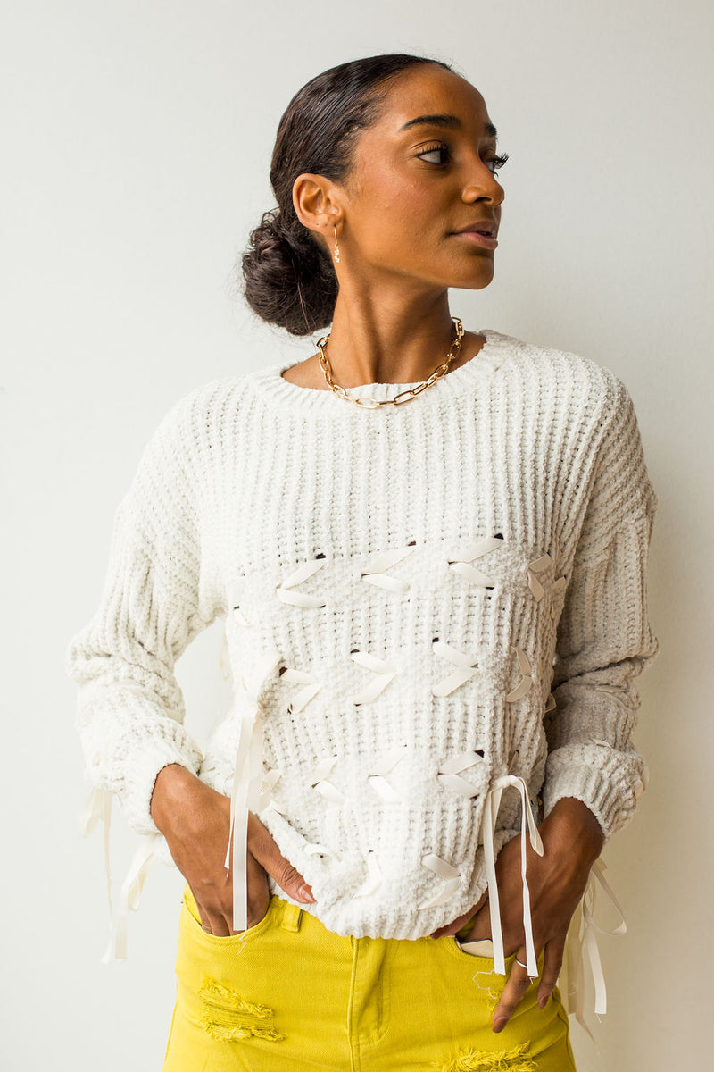 mode, ribbon dancer sweater