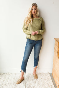 mode, ribbed brushed knit top
