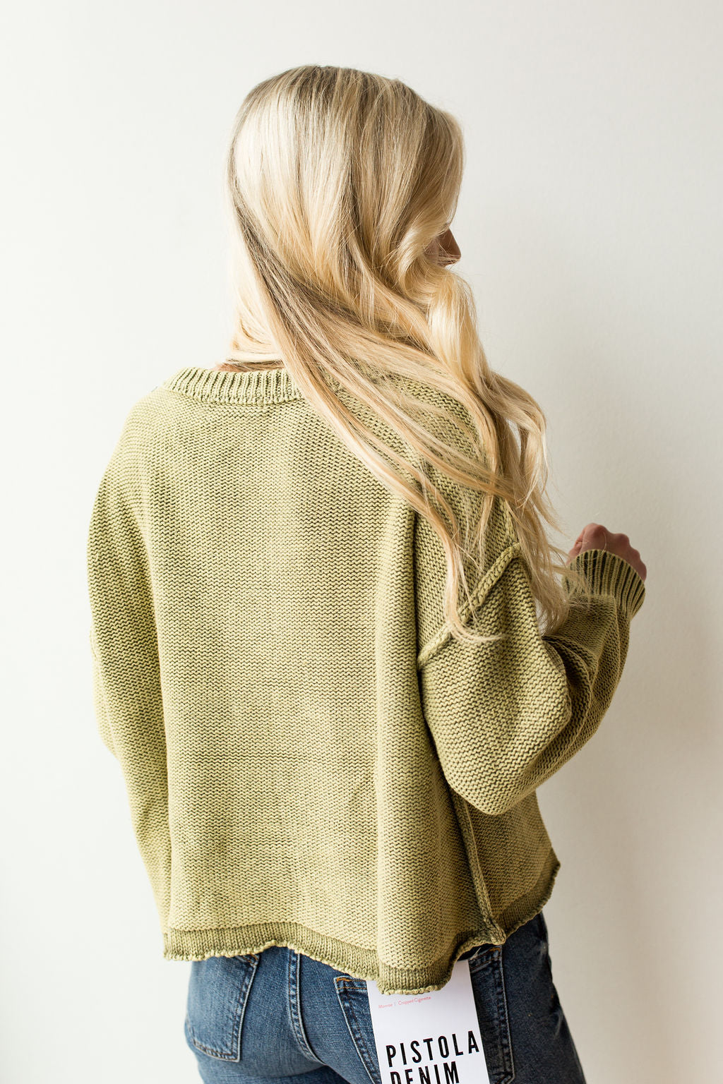 mode, ribbed brushed knit top