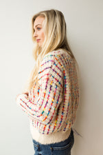 mode, color weave sweater