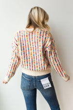 mode, color weave sweater