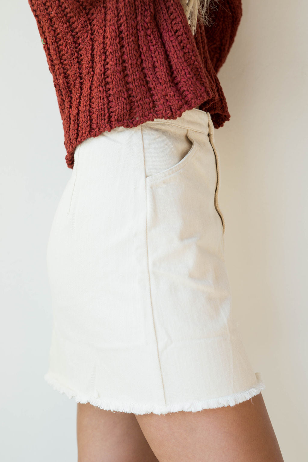 mode, lea washed twill skirt
