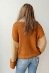 mode, colorblock turtleneck sweater