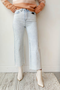 mode, gabi crop flare wvn denim pant
