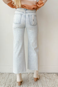 mode, gabi crop flare wvn denim pant