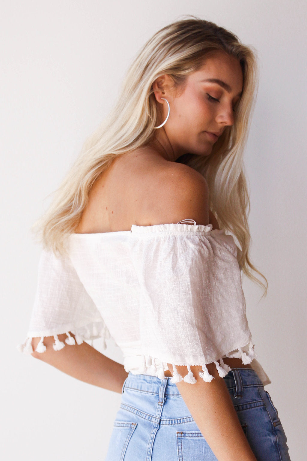 mode, tassel wrap top