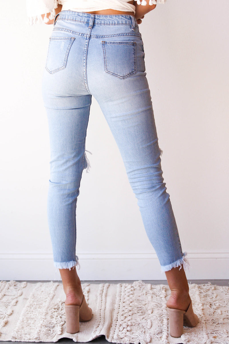 mode, Keely high rise distressed denim
