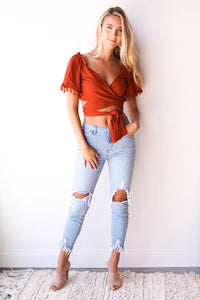 mode, tassel wrap top