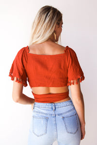 mode, tassel wrap top