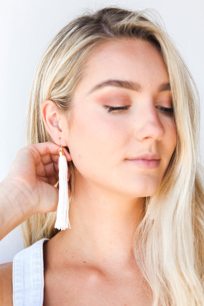 mode, classic tassel earrings
