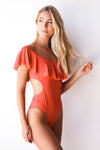 mode, golden girl monokini