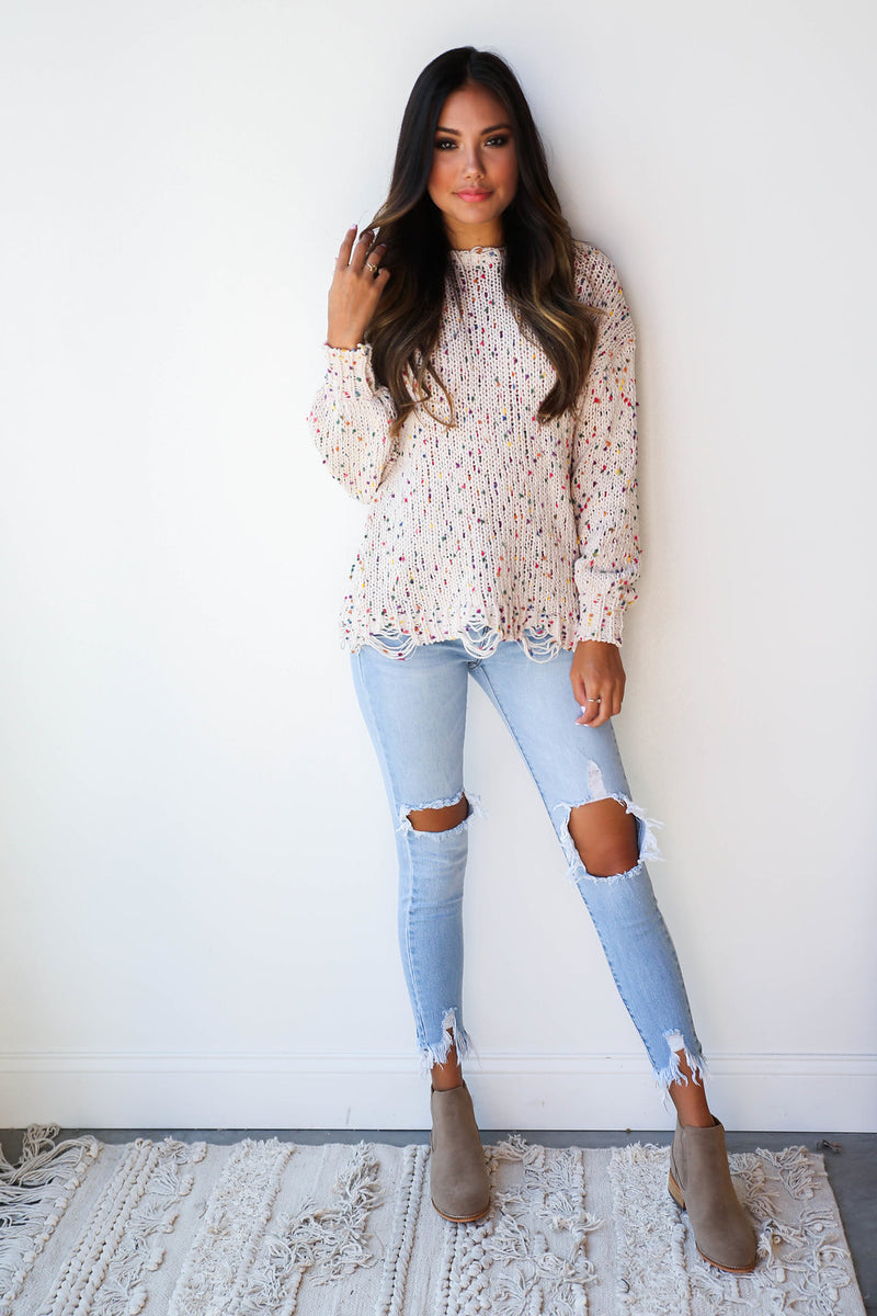 mode, icing on top sweater