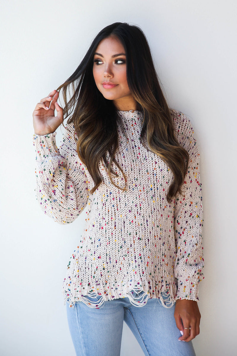 mode, icing on top sweater