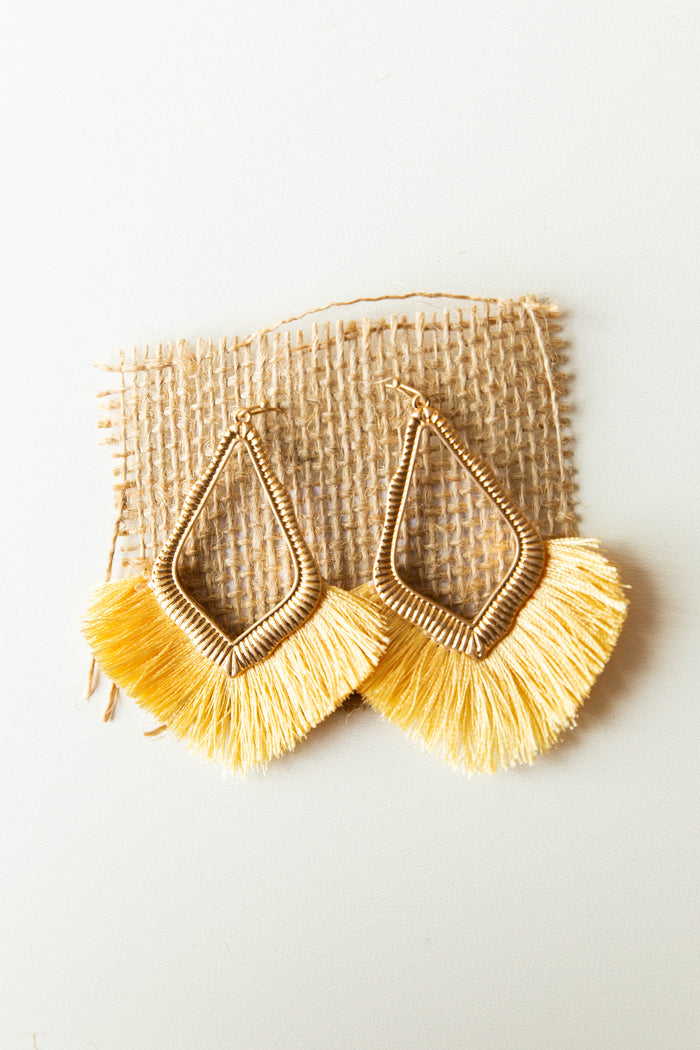 mode, sunny fringe earring