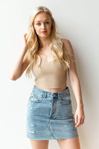 mode, weekend vibes denim skirt
