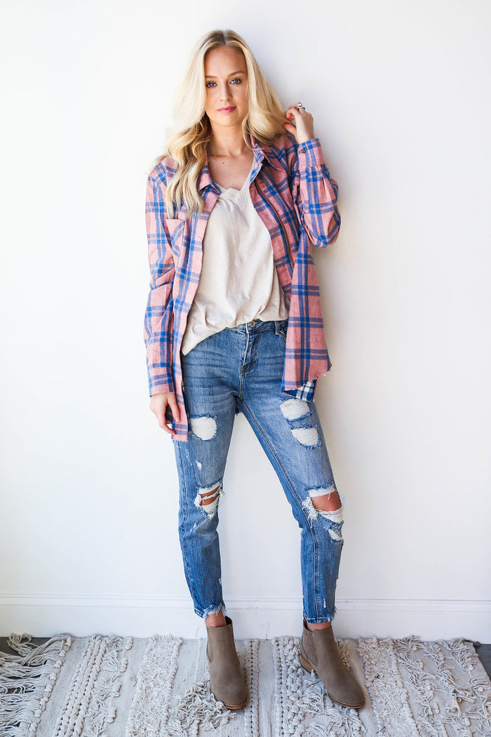 mode, inside and out plaid jacket