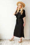 mode, never alone tie waist, side slit dress