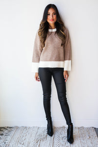 mode, classic color block knit