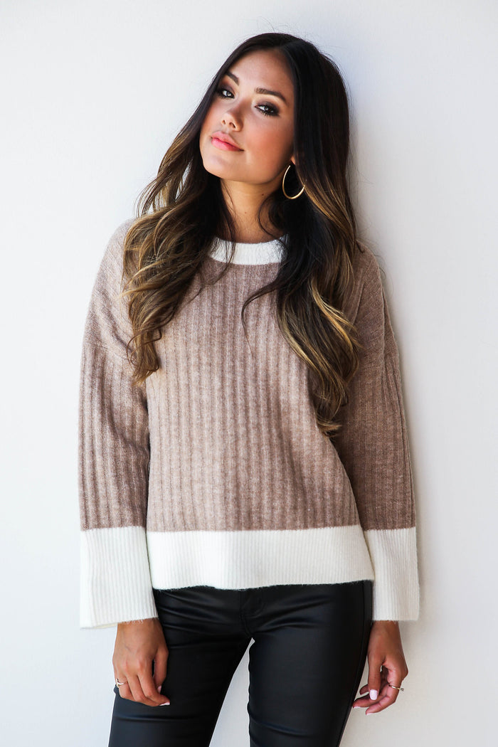 mode, classic color block knit