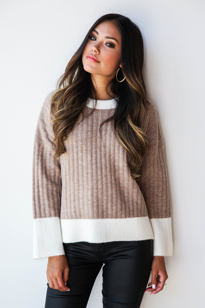 mode, classic color block knit