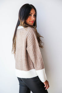 mode, classic color block knit