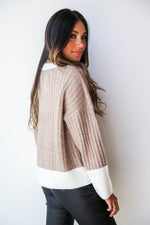 mode, classic color block knit