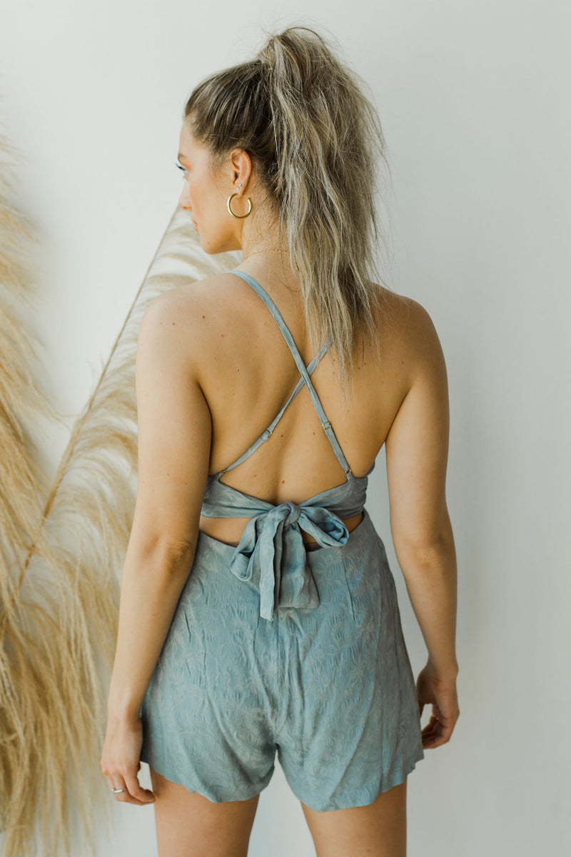 mode, leila woven tank romper