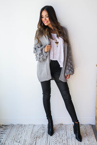 mode, party sleeve cardi