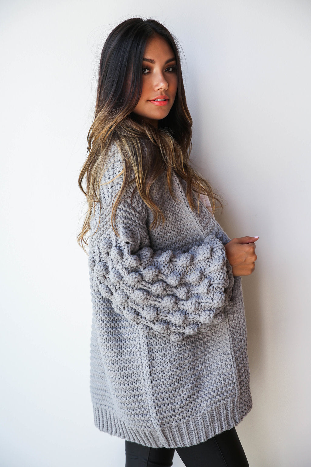 mode, party sleeve cardi