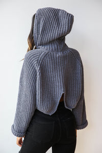 mode, velvet ties cropped hoodie