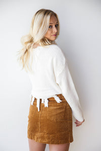 mode, the little things wrap sweater