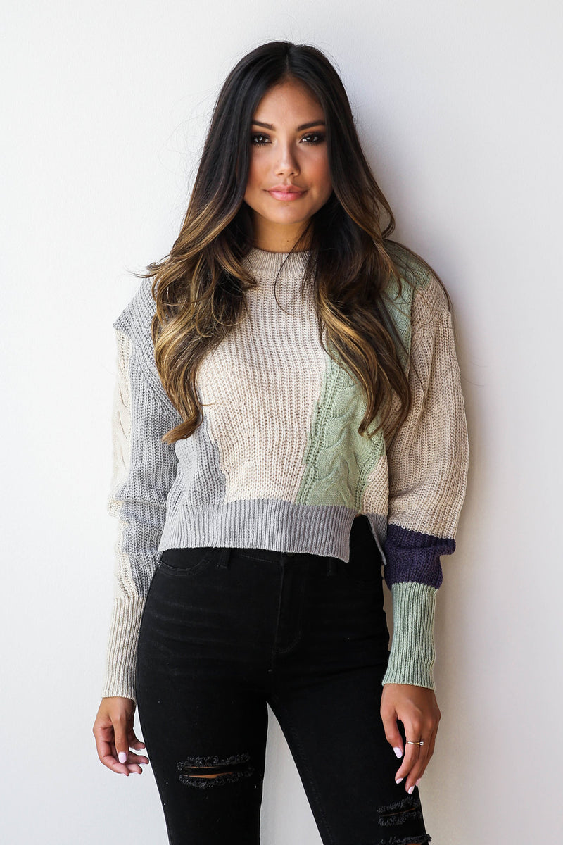 mode, Kaleidescop crop sweater
