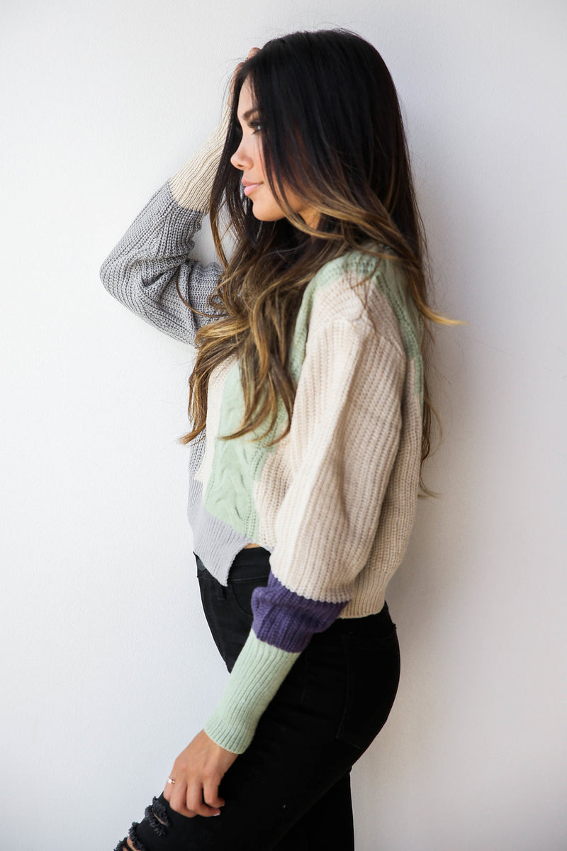 mode, Kaleidescop crop sweater