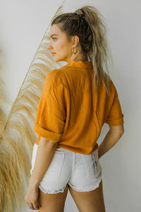mode, slouchy crop blouse