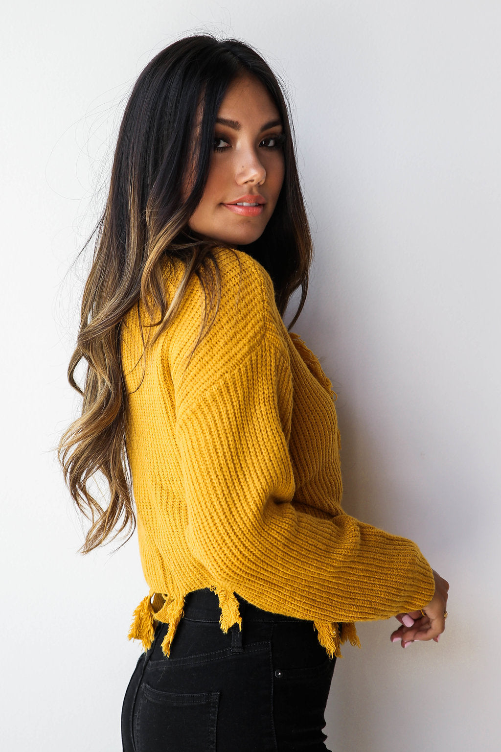 mode, the little things wrap sweater