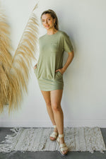 mode, pocket tee dress