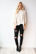 mode, icicle flow sweater