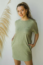 mode, pocket tee dress