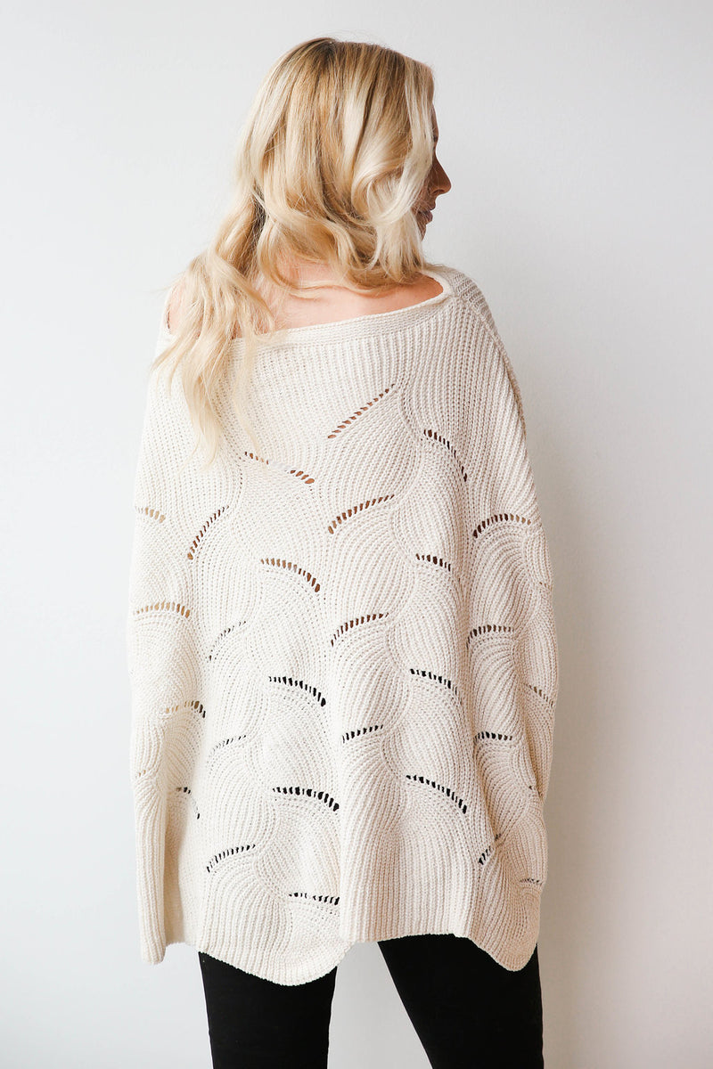 mode, icicle flow sweater