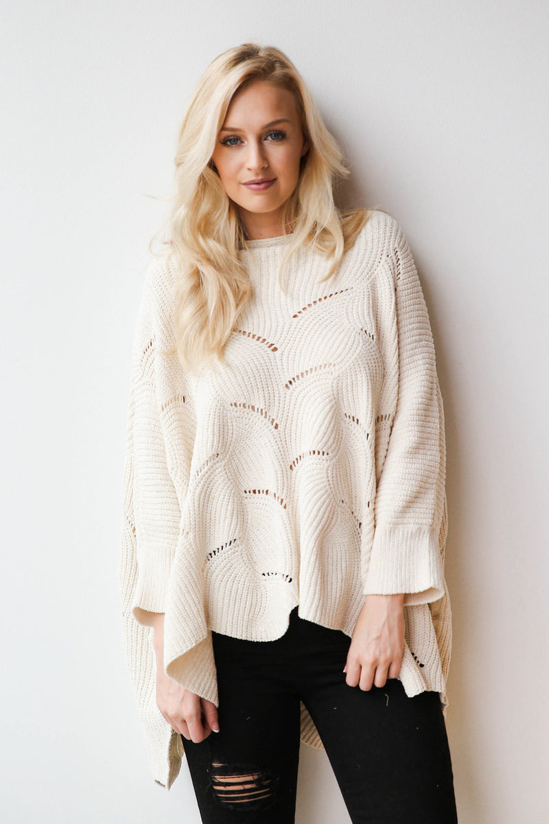 mode, icicle flow sweater