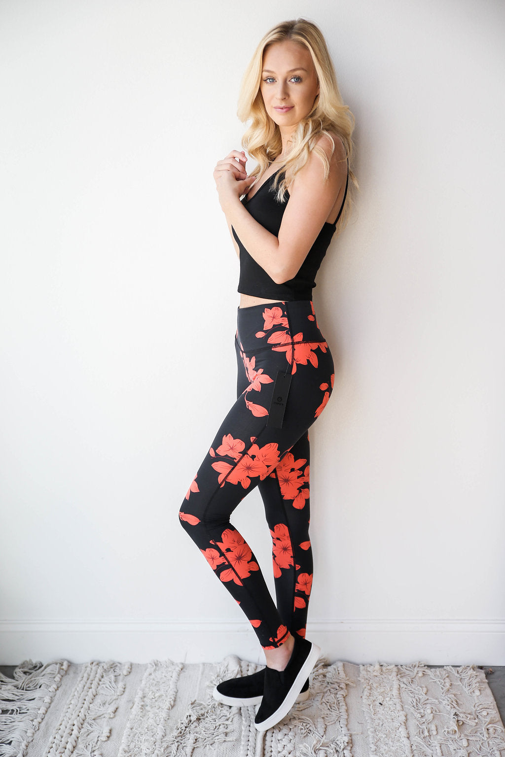 mode, hibiscus leggings