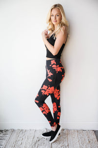 mode, hibiscus leggings