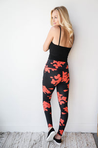 mode, hibiscus leggings